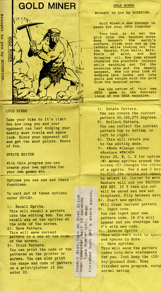 Scorpion - Gold Pack inlay card