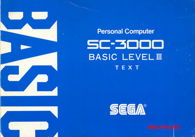 SEGA BASIC Level III manual (English, blue version) SEGA BASIC Level III manual (English, blue version)